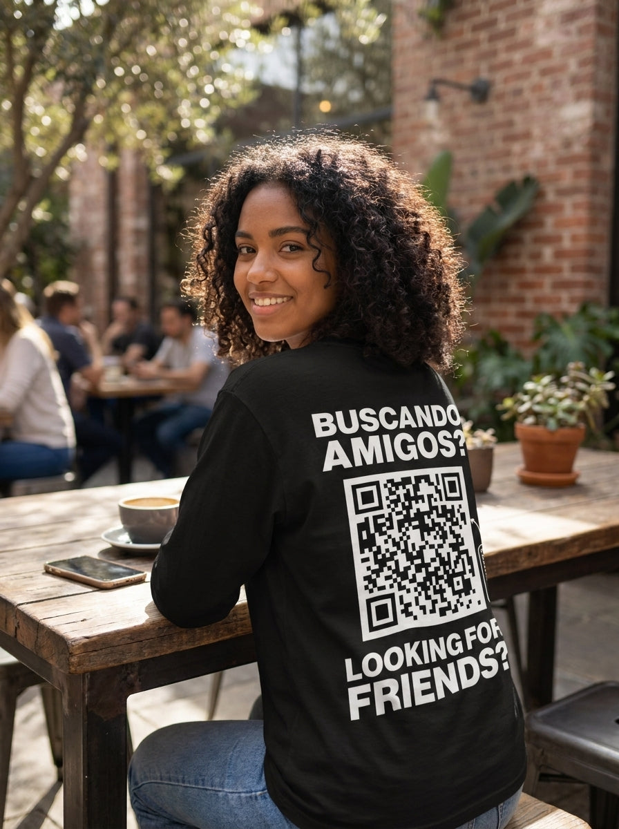 Camisa Manga Larga Clásica QR Mujer - HeyInterests