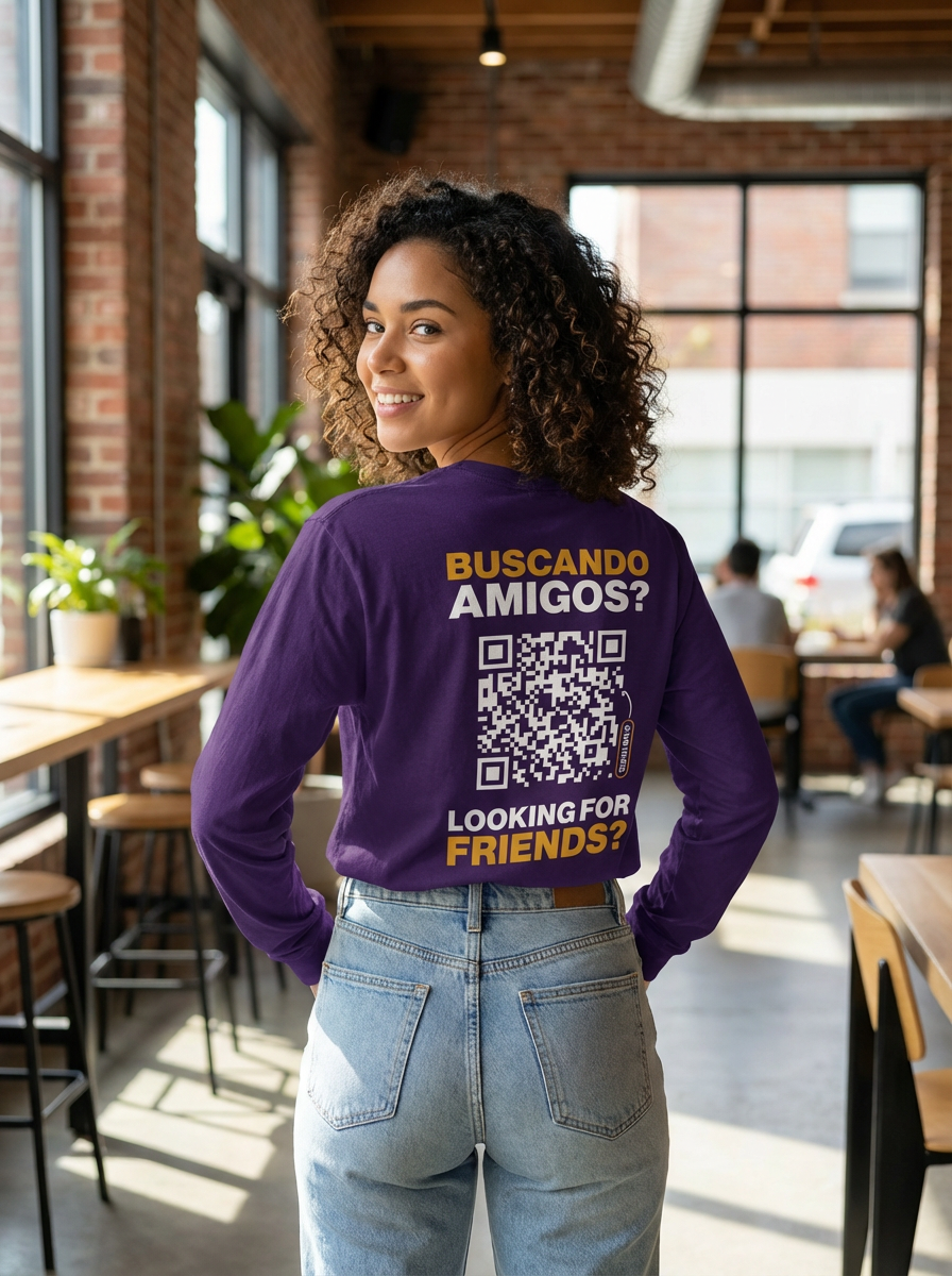 Camisa Manga Larga Clásica QR Mujer - HeyInterests