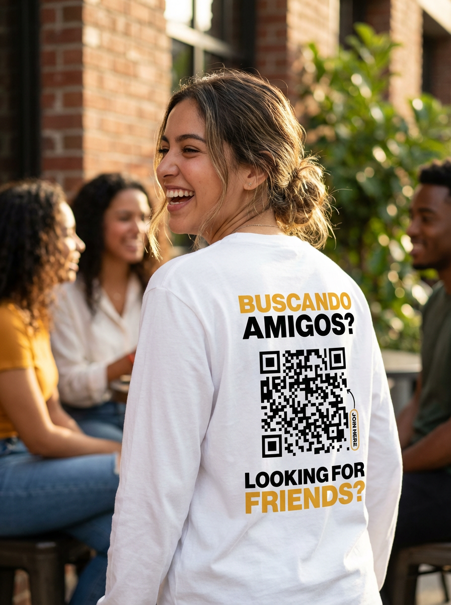 Camisa Manga Larga Clásica QR Mujer - HeyInterests